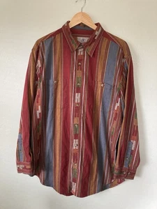 Vintage The Territory Ahead Shirt Mens XL Western Blanket Cotton striped - Picture 1 of 4