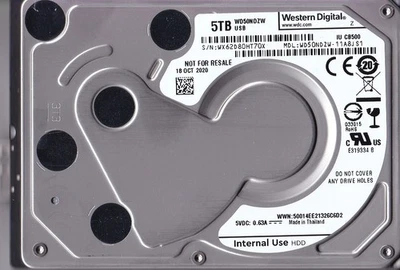 WD50NDZW-11A8JS1 s/n: WX62D8 OCT/ 2020 Thailand 5TB USB 3.0 2.5" WESTERN DIGITAL - Image 1 of 4