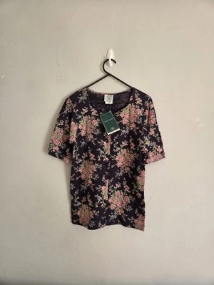 Blusa Top Boho Floral Laura Ashley Años 90 De Colección BNWT Hecha en Portugal Talla 8/S Foto 1 de 4