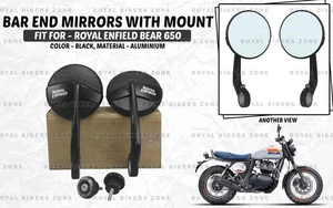Bar End Mirror Set "with Mount & Finisher Fit For Royal Enfield Bear 650" - Bild 1 von 12