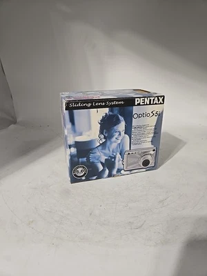 New PENTAX Pentax Optio S5i 5.0MP Digital Camera - Silver W Box And Accessories  - Image 1 of 4