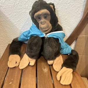 #S11-Vintage Chimpanzee Monkey Plush Hand Puppet - Picture 1 of 3