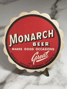 Vintage Monarch Chicago Scalloped Beer Coaster - Picture 1 of 2