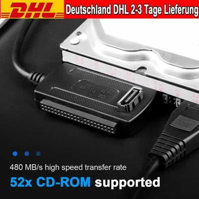 2025 SATA/PATA/IDE Laufwerk auf USB 2.0 Adapter Konverter Kabel für 2,5/3,5 Zoll - Bild 1 von 4