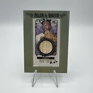 2021 Topps Allen Ginter Hank Aaron Framed Mini Relic Game Used - Picture 1 of 2