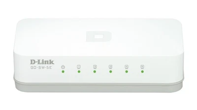 D-Link GO-SW-5E Switch Desktop, 5 Porte RJ45 Fast Ethernet 10/100Mbps, Plug & Pl - Image 1 of 4