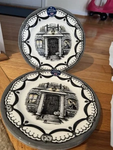 ROYAL STAFFORD Spookyville Halloween Witch Haunted House Salad Plate Set 4 (8in) - Picture 1 of 3