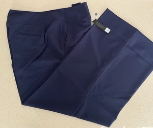 Lane Bryant Dress Pants Women’s 20L Navy Blue Infinite Stretch Wide Leg NEW - Picture 1 of 6