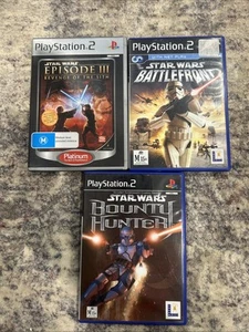 Star Wars PS2 Game Bundle - Bounty Hunter - Battlefront - Episode III revenge - Picture 1 of 3