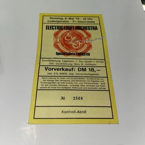 Electric Light Orchestra Concert Full Ticket Lidwigshafen Germany 5/6/ 1978 - Picture 1 of 2