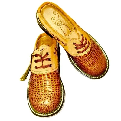 👟🤠 Zuecos con cordones de gamuza en relieve de cocodrilo ARIAT Y2K | NUEVOS CON ETIQUETAS Western Comfort talla 7,5 Foto 1 de 4