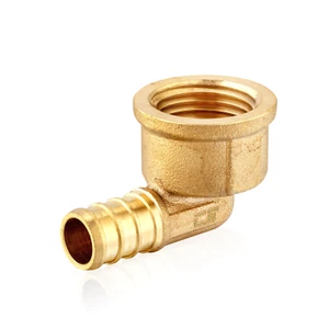 EFIELD 1/2" Pex × 1/2" Female Threaded Elbow Crimp Brass Fitting Free Shipping - Picture 1 of 5