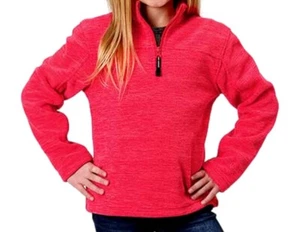 Roper Western Jacket Girls Fleece Zip Pink 03-298-0692-6145 PI - Picture 1 of 2