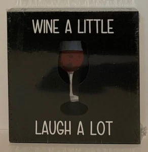 Decorative Sign Wine a little Laugh a lot NEW - Picture 1 of 2