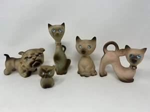 MCM Five Roselane California Pottery Sparklers gatti, bulldog e gufo - Foto 1 di 17