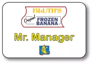 BLUTHS FROZEN BANANA MR MANAGER ARRESTATO SVILUPPO NOME ETICHETTA HALLOWEEN SPILLA - Foto 1 di 2