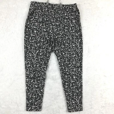 Pantalones Legging Roaman's Mujer Negro Blanco Estampado Abstracto Pull On Plus 1X Foto 1 de 4