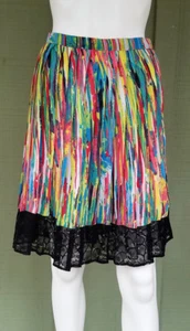 PRABAL GURUNG Target Colorful Lace Trimmed Skirt 10 - Picture 1 of 4
