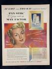 Magazine Ad* - 1951 - Max Factor Pan-Stik Make-Up - Lana Turner