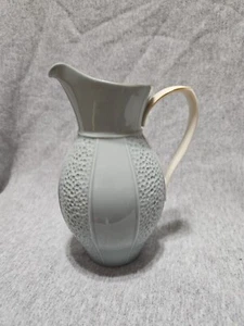 Elegant Lenox Light Blue Teal Green Pitcher Trimmed in Gold 7 1/2" tall Vase - Picture 1 of 7