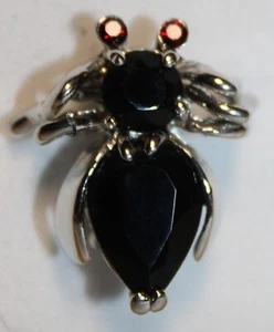 Brooch 1960s Vintage Estate Bug Collection SPIDER Rhinestones - Picture 1 of 3
