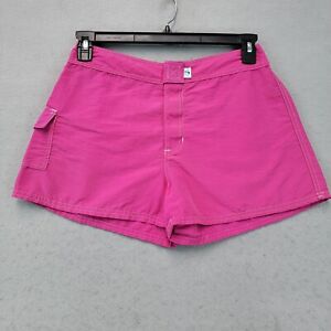 VINTAGE JIMMY'Z Shorts Womens 9 Pink 100% Nylon Microfiber Cute Summer Beach 90s