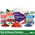 Rat & Mouse Poison | Quick-Kill Rodent Treatment | Bait Blocks & Wheat Options