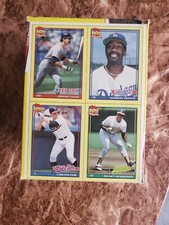 1991 Topps Baseball Wax Box Panel Dwight Evans A Griffin C Fisk Rickey Henderson