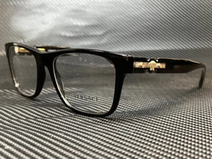 VERSACE VE3303 GB1 Black Rectangle 57 mm Men's Eyeglasses - Picture 1 of 4