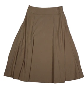 Laura Scott Tan Pleated Long Skirt Size 8 - Picture 1 of 9