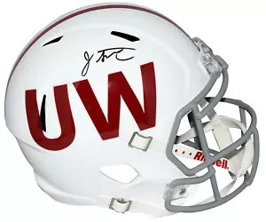 JONATHAN TAYLOR SIGNED WISCONSIN BAGERS FULL SIZE SPEED HELMET BECKETT - Picture 1 of 1