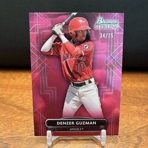 2022 Bowman Sterling Magenta /75 #BSP-76 Denzer Guzman Los Angeles Angels