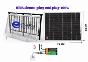 kit fotovoltaico da Balcone plug end play 100w - Foto 1 di 1