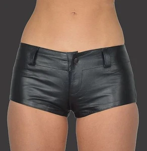 AW-162 Damen leder Shorts Hot pants,Hüft Hose ledershorts,Mini Shorts,Kurze Hose - Picture 1 of 3