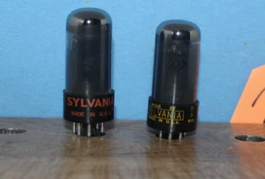 Radio Tubes 6V6GTA 6V6GT 6V6 Sylvania 120 120 Matched PAIR - Picture 1 of 3