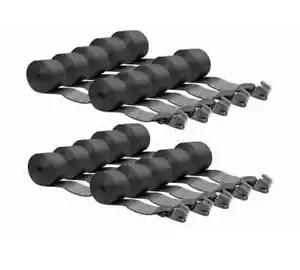 (20 Pack) 4"x30' Winch Straps w/flat Hook - Black Flatbed Tie Down Strap - Picture 1 of 12