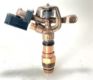 2 RAIN BIRD 14V 1/2" WEDGE DRIVE BRASS IMPACT SPRINKLERS LOW PSI FAST ROTATION - Picture 1 of 1