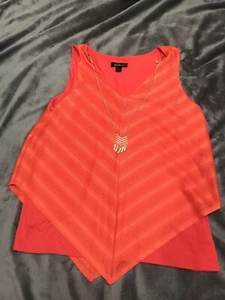 ALYX Petite Med blouse 2 layers with gold removable necklace NWT geometric shape - Picture 1 of 7