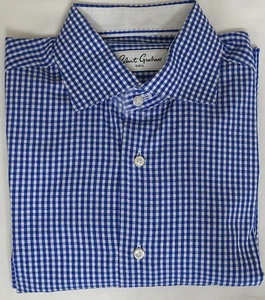 Camisa para hombre Robert Graham con botones azul blanca a cuadros talla M 39 - Imagen 1 de 6