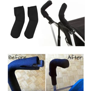 Baby Stroller Pram Pushchair Foam 2pcs/set Black Modern Stroller Handle Cover - Photo 1/9