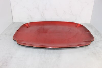 Signature Housewares 16 Inch Red Serving Plate - Image 1 of 4