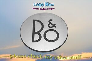 2 x Bang & Olufsen B&O Decal 20mm. Badge Sticker Logo silver/blk audio speakers