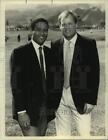 1990 Pressefoto Bryant Gumbel & Johnny Miller - Turnierspielermeisterschaft