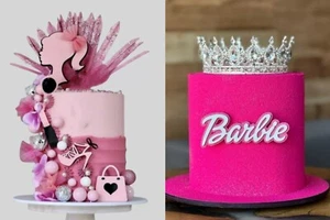 New Acrylic Barbie Sign Charms Anniversary Birthday Wedding Cake Topper Decor - Imagen 1 de 5
