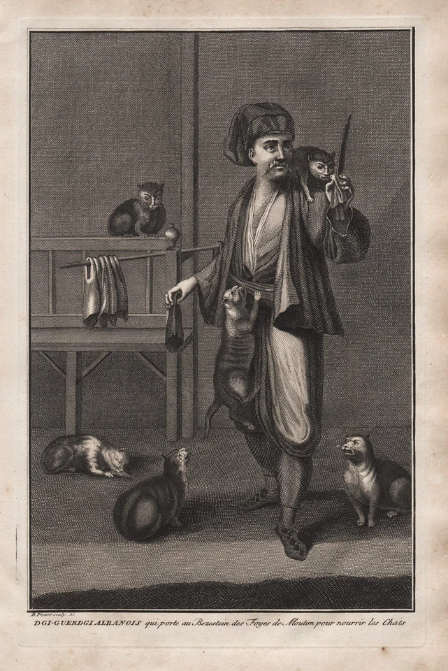 Albanie Chats Albanais Garde Ottomane Gravure En Cuivre 1720 - Photo 1/1
