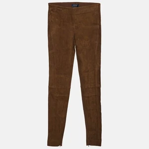 Polo Ralph Lauren Brown Suede Saxony Pants XS - Picture 1 of 6