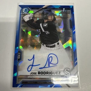 Jose Rodriguez White Sox 2021 Bowman Chrome Sapphire Auto #BSPA-JRO MLB - Picture 1 of 6