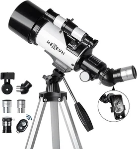 Hexeum Telescope for Kids & Adults 70mm Aperture 500mm AZ Mount AZ50070 - White - Picture 1 of 4