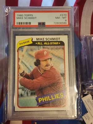 1980 Topps Mike Schmidt PSA 8 Foto 1 de 2