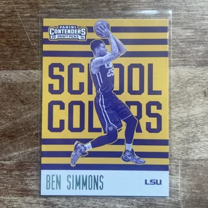 Selecciones del draft Panini Contenders 2016-17 - School Colors Ben Simmons #1 (RC) - Imagen 1 de 3